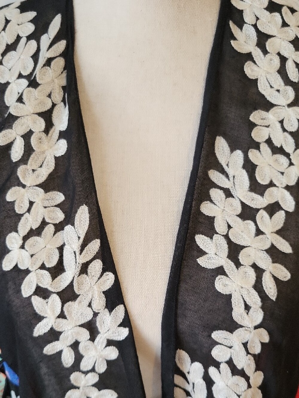 John Mark Embroidered Boho Patchwork Kimono - Picture 2 of 13
